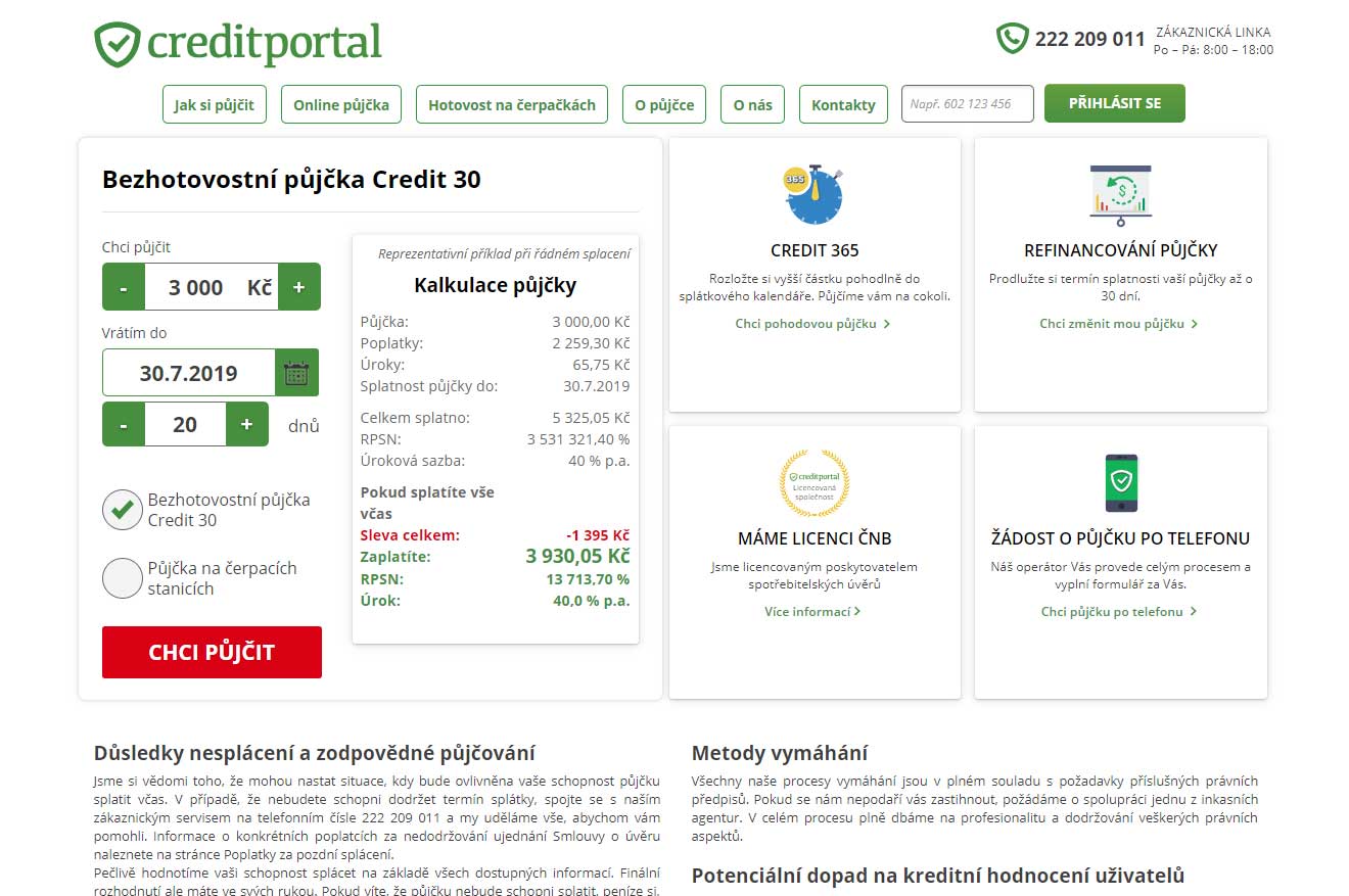 Recenze půjčky Creditportal