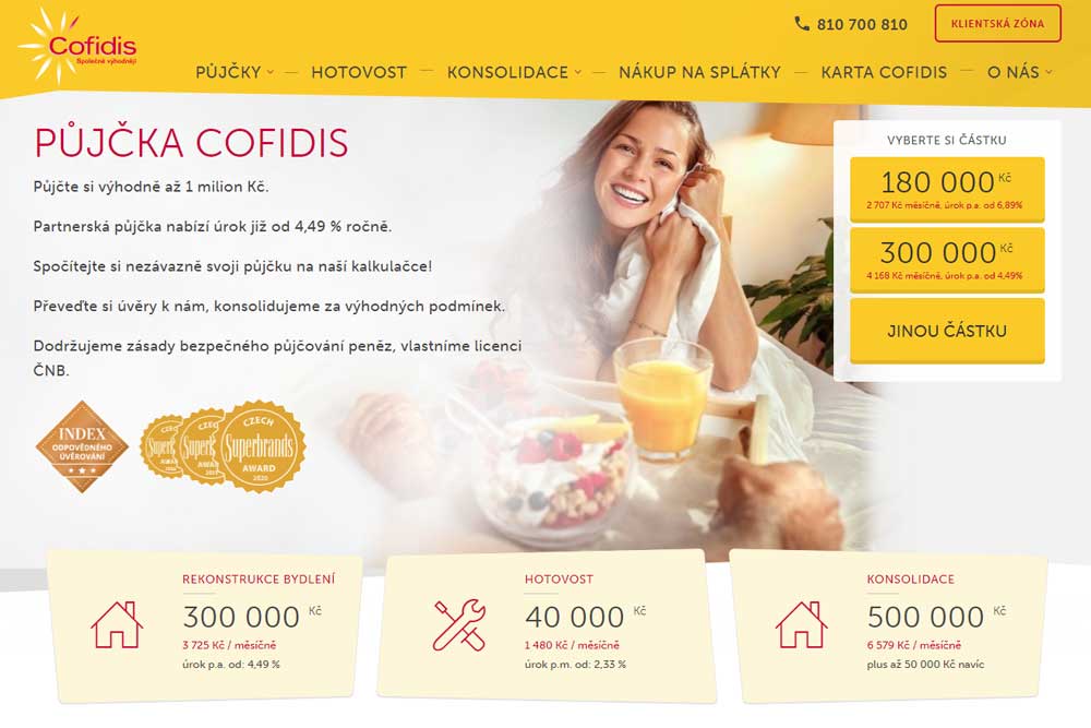 Recenze partnerské Cofidis půjčky